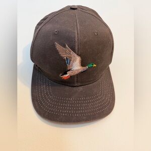 Faux leather SnapBack with Embroidered Duck Emblem